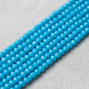 Miçanga Cristal Guia Vidro Azul Claro 8mm - Espiritualidade Azul-celeste 40 Cm 8 Mm