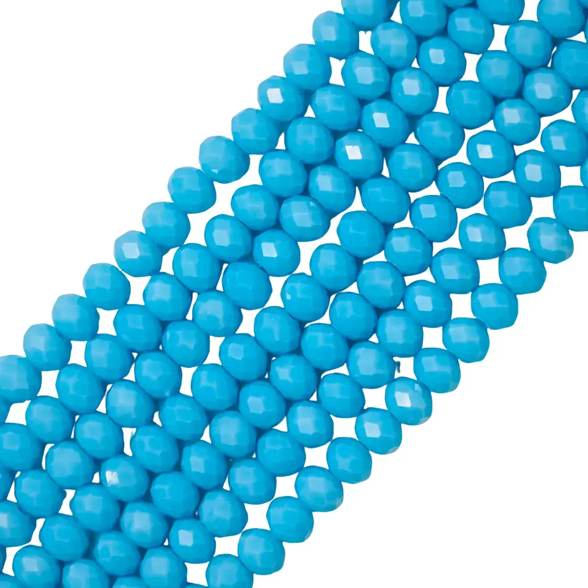 Kit 5 Fios De Miçanga Cristal Guia Vidro Azul Claro 8mm Azul-celeste 40 Cm 8 Mm - Imagem 6