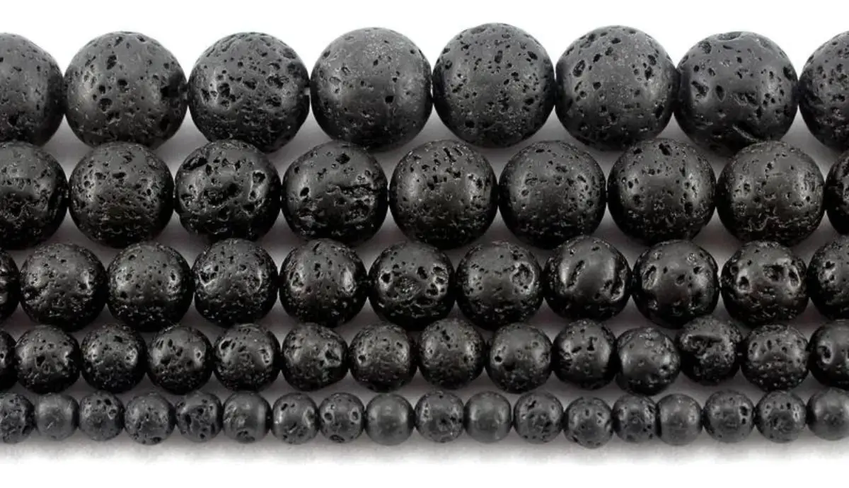 Fio De Pedra Natural Vulcânica 6mm Aprox 60 Contas - Imagem 3
