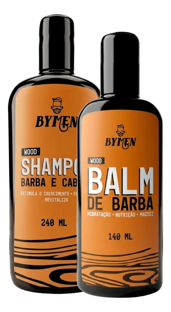 Kit 2 Unidades - Wood | Shampoo + Balm Wood - Bymen