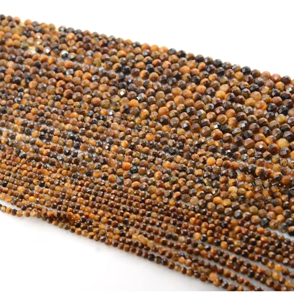 Fio Pedra Natural Olho De Tigre Facetada 2mm - Artesanato Facetada 2mm - Imagem 6