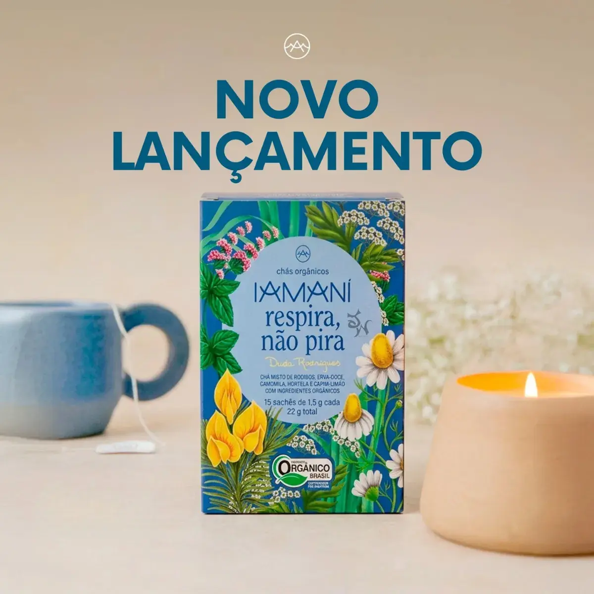 Chá Orgânico Respira Não Pira - Iamaní 15 Sachês 22g - Imagem 3