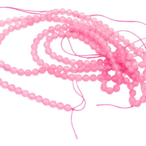 Fio Pedra Natural Quartzo Rosa 4mm Facetada Contas Quartzo Rosa