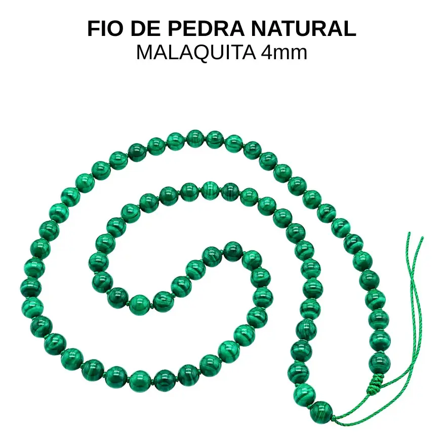 Fio Pedra Natural Malaquita 4mm Facetada Contas Malaquita - Imagem 6