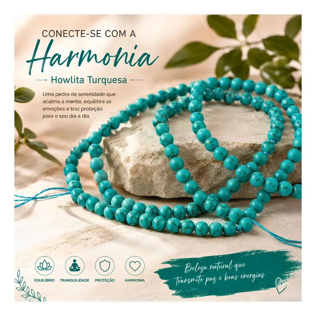 Fio De Pedra Natural Howlita Turquesa 4mm Facetada Contas Howlita Turquesa - Imagem 10