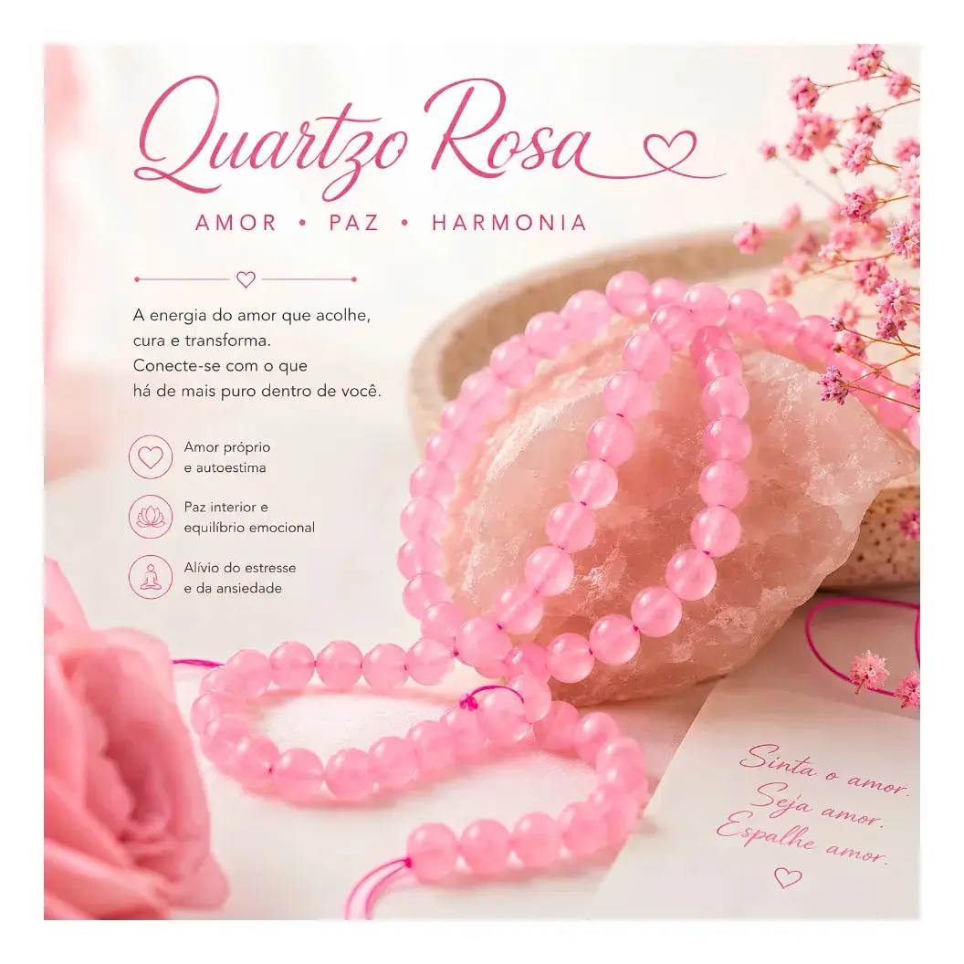 Fio Pedra Natural Quartzo Rosa 4mm Facetada Contas Quartzo Rosa - Imagem 7