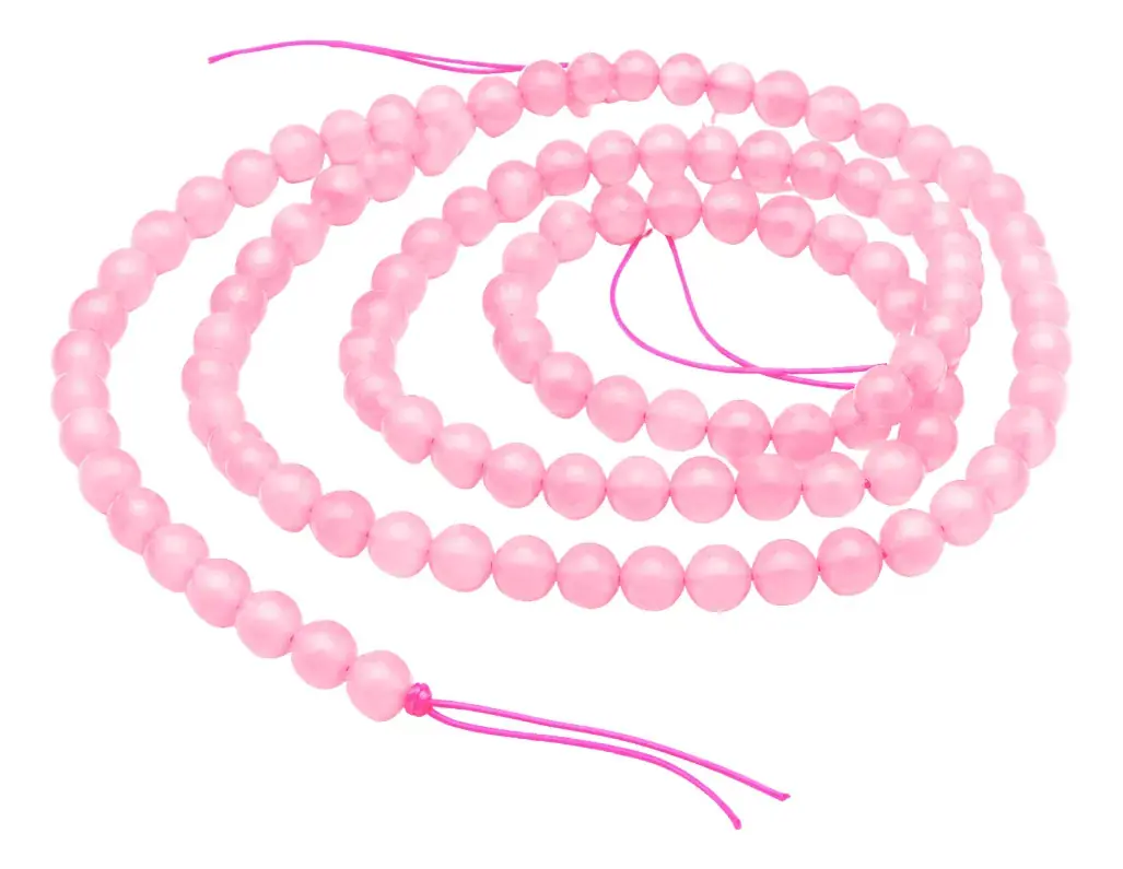 Fio Pedra Natural Quartzo Rosa 4mm Facetada Contas Quartzo Rosa - Imagem 10